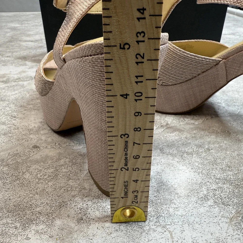Marc Fisher LTD Sandals Womens Size‎ 9 Light Pink Starla Platform Heel MLSTARLA